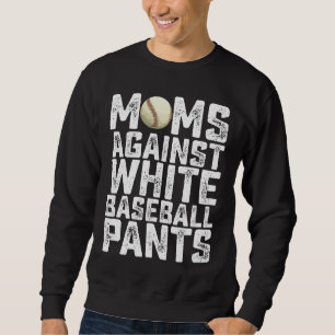 Mammor mot vita basebollbyxor mors dag lång ärmad tröja