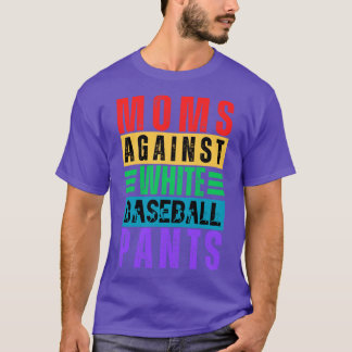 Mammor mot White Baseball Byxor 11 T Shirt