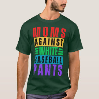 Mammor mot White Baseball Byxor 13 T Shirt