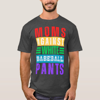 Mammor mot White Baseball Byxor 14 T Shirt