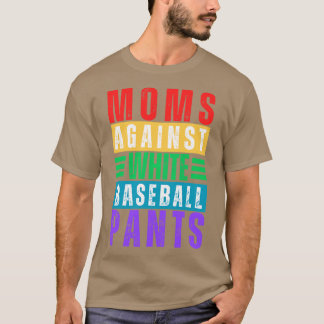 Mammor mot White Baseball Byxor 15 T Shirt