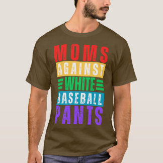 Mammor mot White Baseball Byxor 15 T Shirt