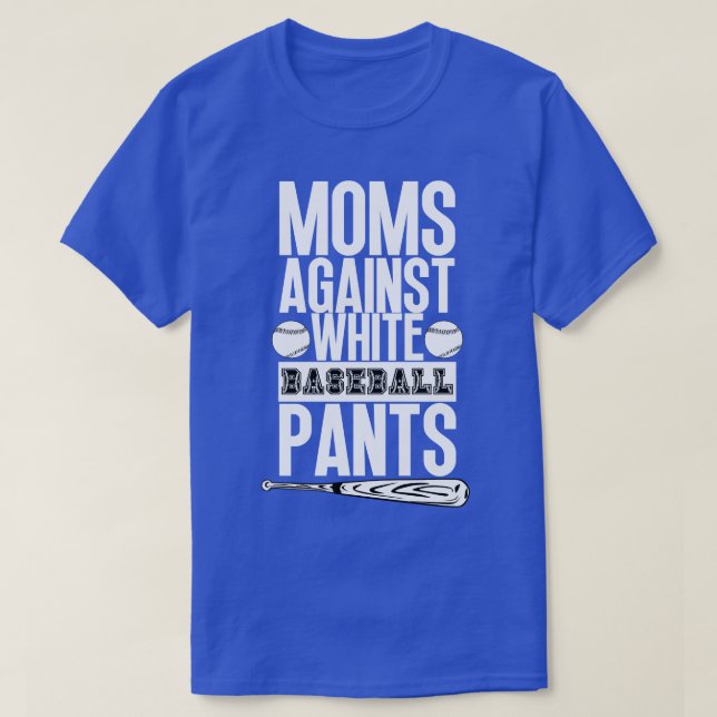 Mammor mot White Baseball Byxor 36 T Shirt (Design framsida)