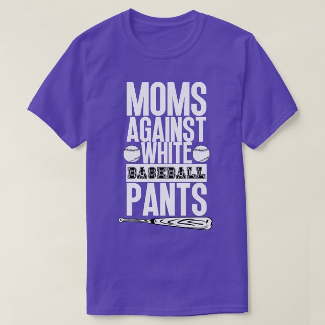 Mammor mot White Baseball Byxor 36 T Shirt (Design framsida)