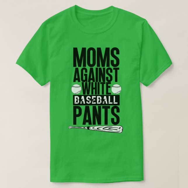 Mammor mot White Baseball Byxor 38 T Shirt (Design framsida)