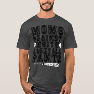 Mammor mot White Baseball Byxor 4 T Shirt