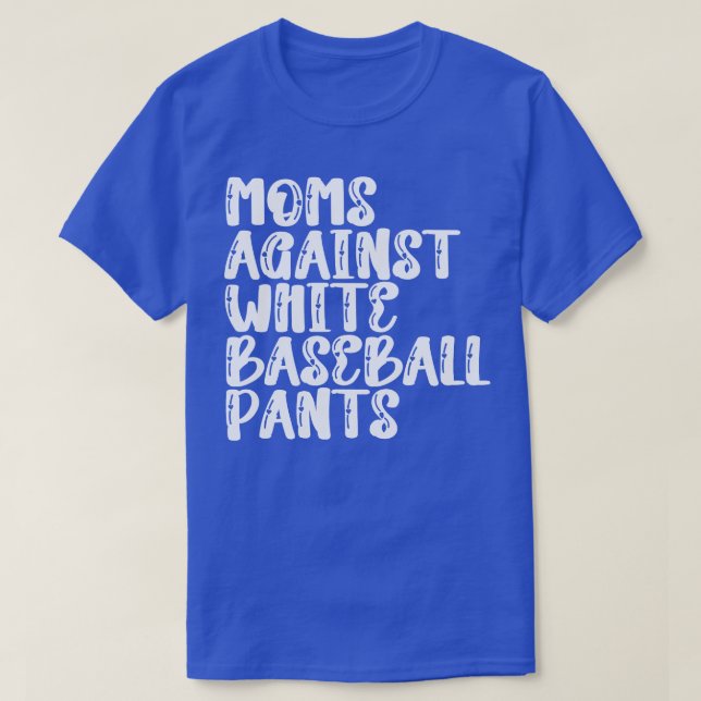 Mammor mot White Baseball Byxor 7 T Shirt (Design framsida)