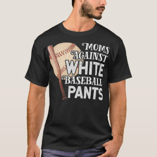 Mammor mot White Baseball Byxor Funny Baseball T Shirt