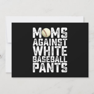 Mammor mot White Baseball Byxor Mors dag Inbjudningar