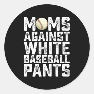 Mammor mot White Baseball Byxor Mors dag Runt Klistermärke