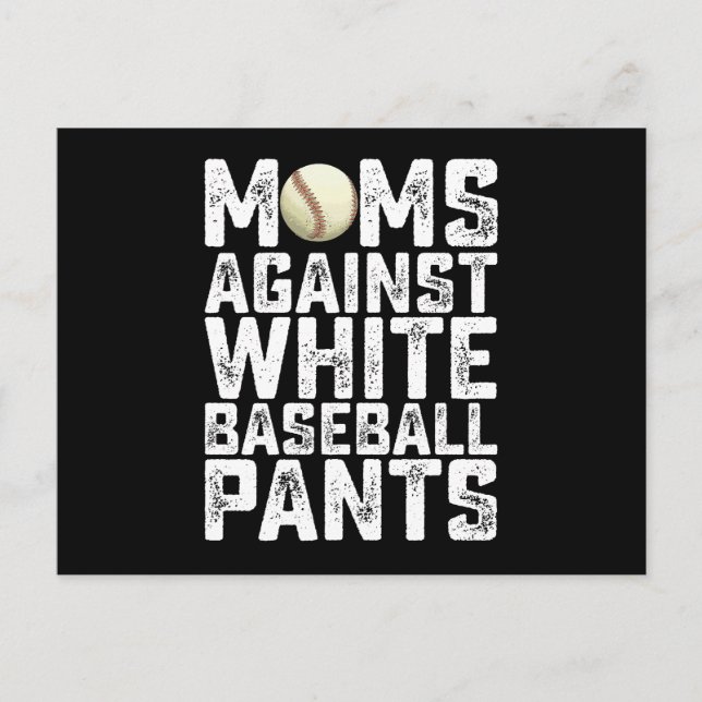 Mammor mot White Baseball Byxor Mors dag Vykort (Framsida)