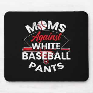 Mammor mot White Baseball Byxor Sport Älskare Moth Musmatta