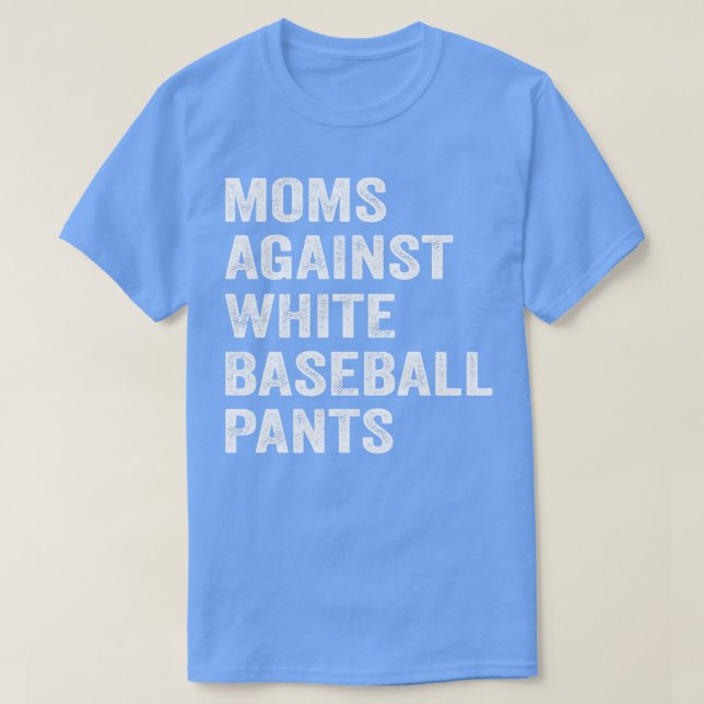 Mammor mot White Baseball Byxor Sport Älskare T Shirt (Design framsida)