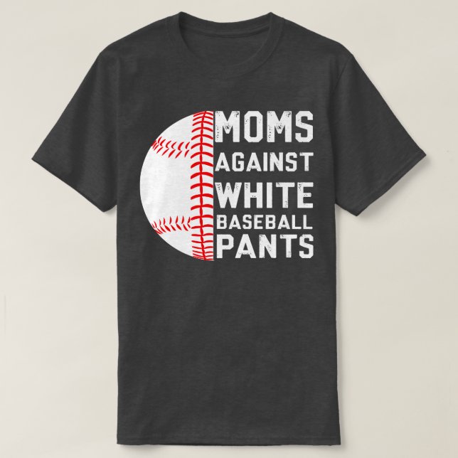Mammor mot White Baseball Byxor T Shirt (Design framsida)