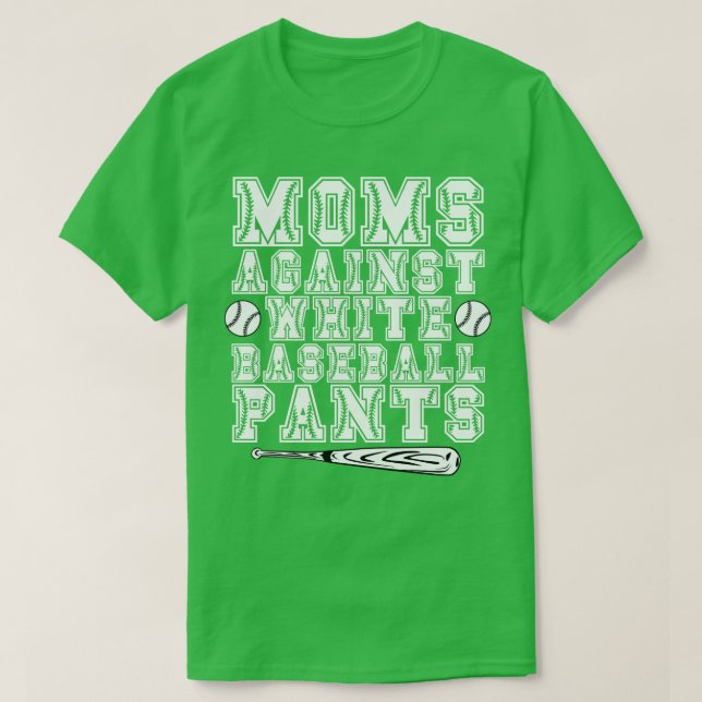 Mammor mot White Baseball Byxor T Shirt (Design framsida)