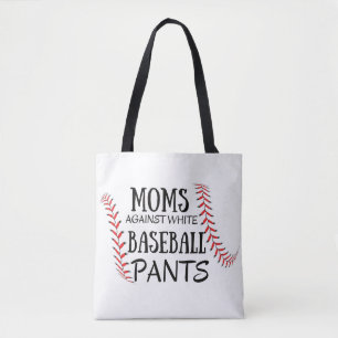 Mammor Mot White baseball Byxor Tote Bag Tygkasse