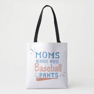Mammor Mot White baseball Byxor Tote Bag Tygkasse