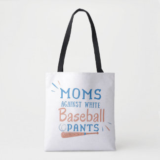 Mammor Mot White baseball Byxor Tote Bag Tygkasse