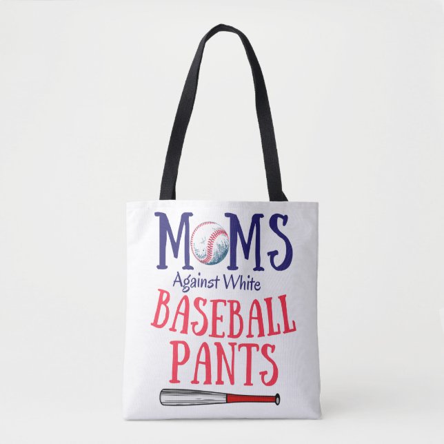 Mammor mot White baseball Byxor Tote bags Tygkasse (Framsida)