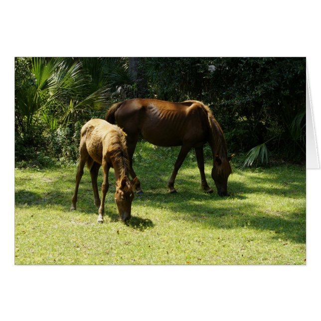 Mammor och baby hälsningskort (Framsidan Horizontal)