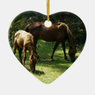 Mammor och baby julgransprydnad keramik