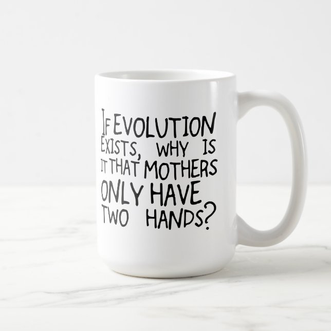 Mammor och evolutionkaffemugg kaffemugg (Höger)