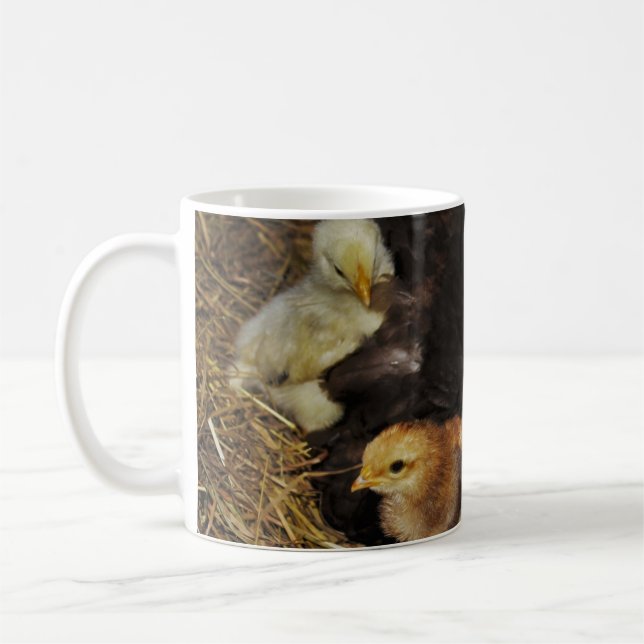 Mammor och henne chickar kaffemugg (Vänster)