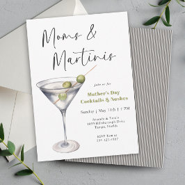 Mammor och Martinis Mors dag Cocktail Party Inbjudningar