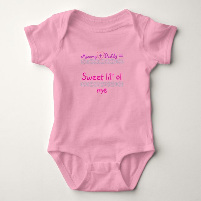 Mammor + Pappa =, söt lilol jag, T Shirt (Framsida)