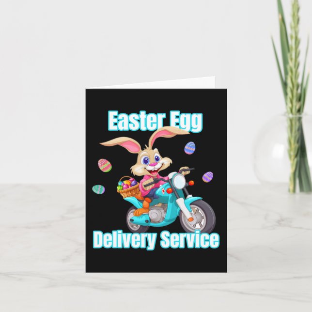 Mammor Pappor Påskägg Delivery Service Bunny Motor Kort (Framsida)