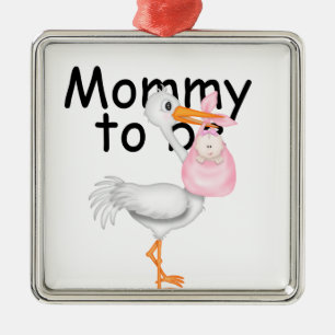 mammor som är. ModerskapStork Julgransprydnad Metall