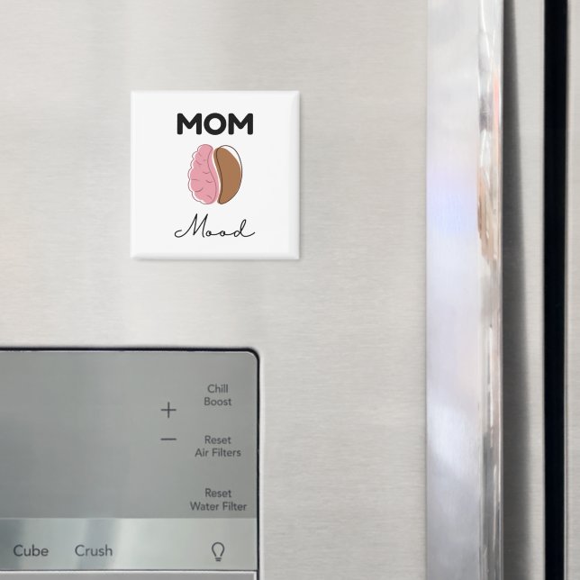 Mammör Stämning Kaffe Hjärna Minimalistisk Design Magnet (In Situ (Fridge))