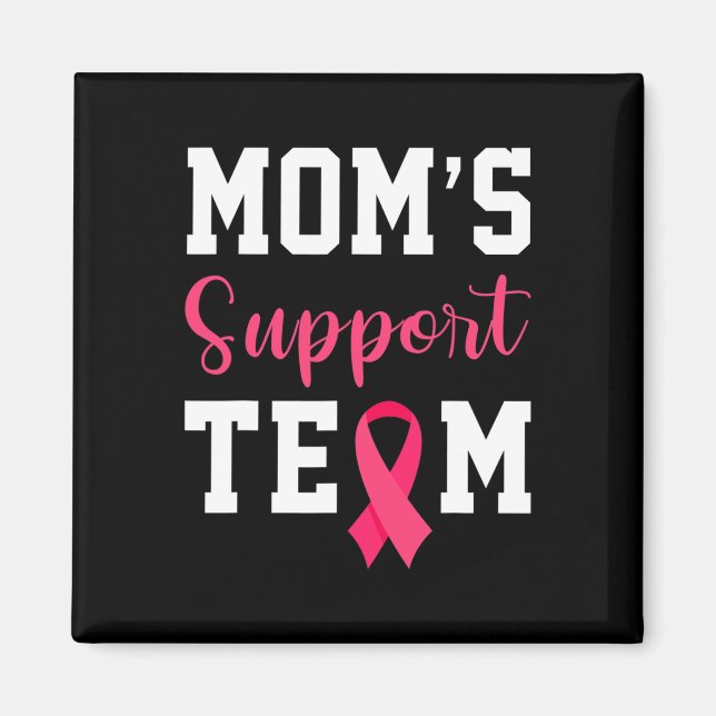 Mammor Support Team Survivor Breast Cancer Awarene Magnet (Framsidan)