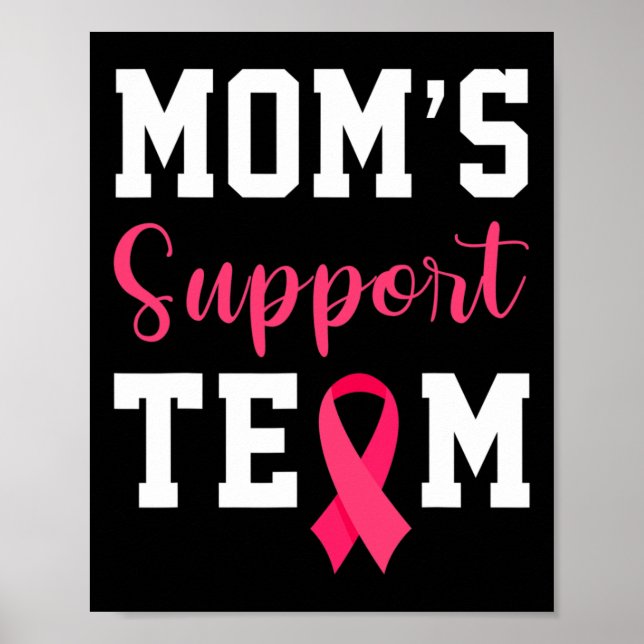 Mammor Support Team Survivor Breast Cancer Awarene Poster (Framsidan)