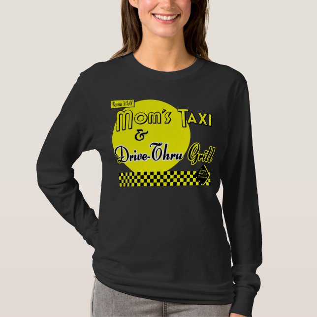 Mammor Taxi & Drive-Thru Retro Say Tee (Framsida)