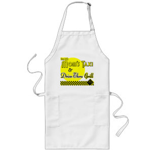 Mammor Taxi och Drive-Thru Grill BBQ Apron Långt Förkläde