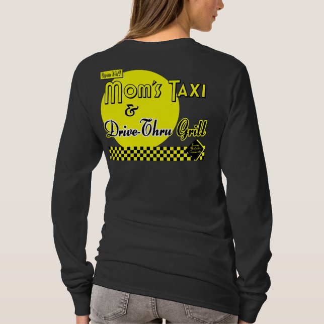 Mammor Taxi och Drive-Thru Grill Retro Tee Shirt (Baksida)