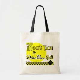 Mammor Taxi och Drive Thru Grill Say Tote Tygkasse