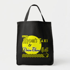 Mammor Taxi och Drive Thru Grill Say Tote Tygkasse