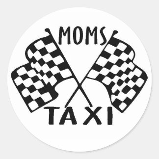 mammor taxi runt klistermärke