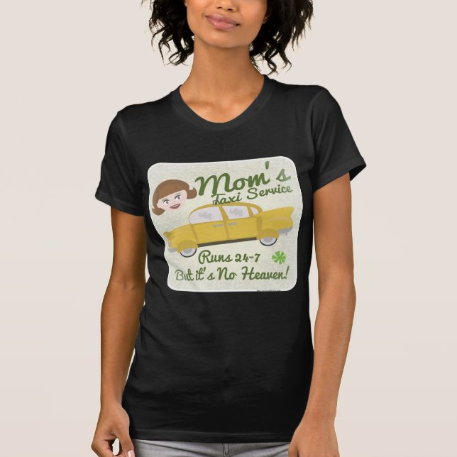 Mammor Taxi Service Mörk T Shirt (Framsida)