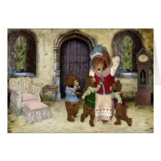 Mammor uthärdar 3 ungar hälsningskort