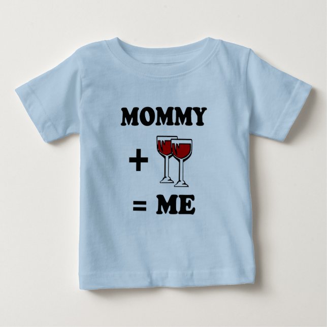 Mammor + Vin = mig bebist-skjorta Tröja (Framsida)