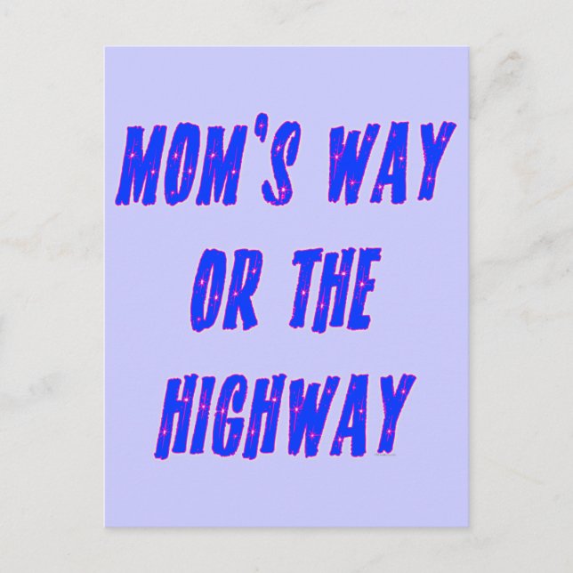 Mammor Way eller Highway Say Vykort (Framsida)