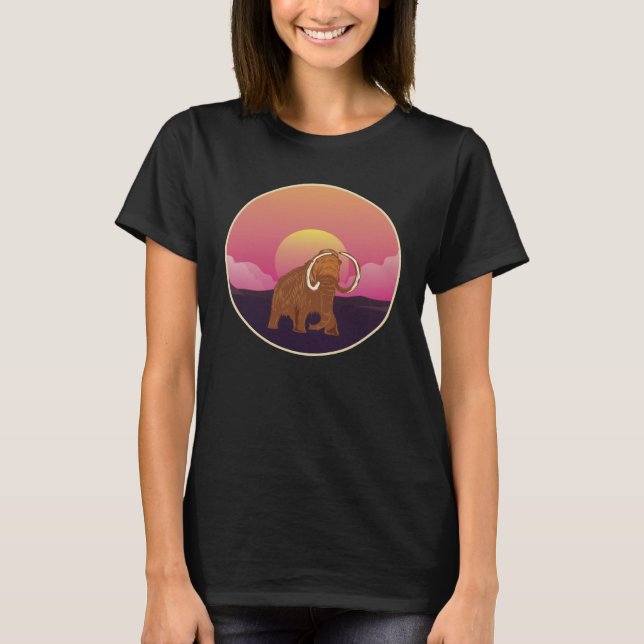 Mammoth Big Ice Woolly Elephant Museum Mammuthus M T Shirt (Framsida)