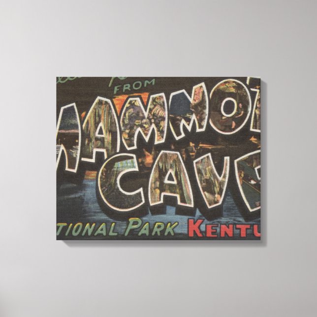 Mammoth Cave, Kentucky - Large Brev Scenes Canvastryck (Framsida)