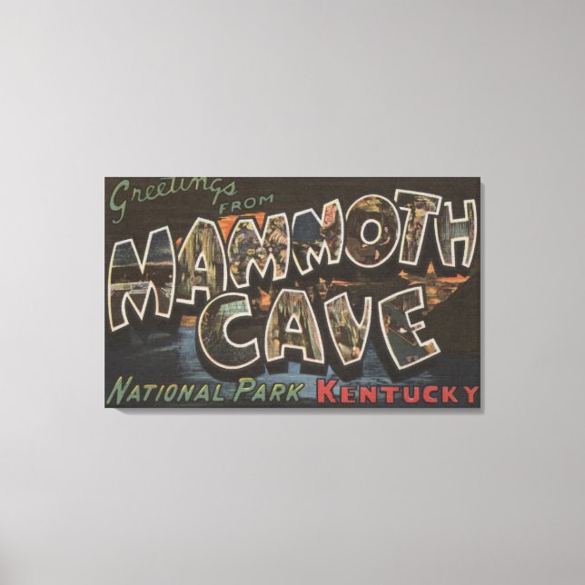 Mammoth Cave, Kentucky - Large Brev Scenes Canvastryck (Framsida)