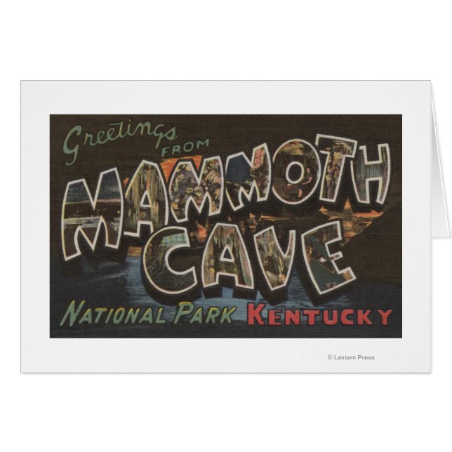 Mammoth Cave, Kentucky - Large Brev Scenes Hälsningskort (Framsidan Horizontal)