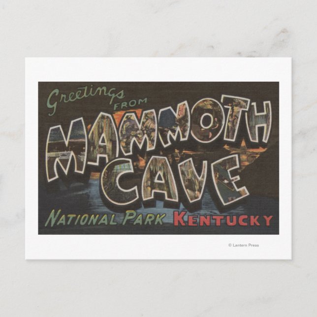 Mammoth Cave, Kentucky - Large Brev Scenes Vykort (Framsida)