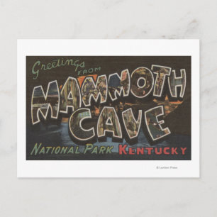 Mammoth Cave, Kentucky - Large Brev Scenes Vykort